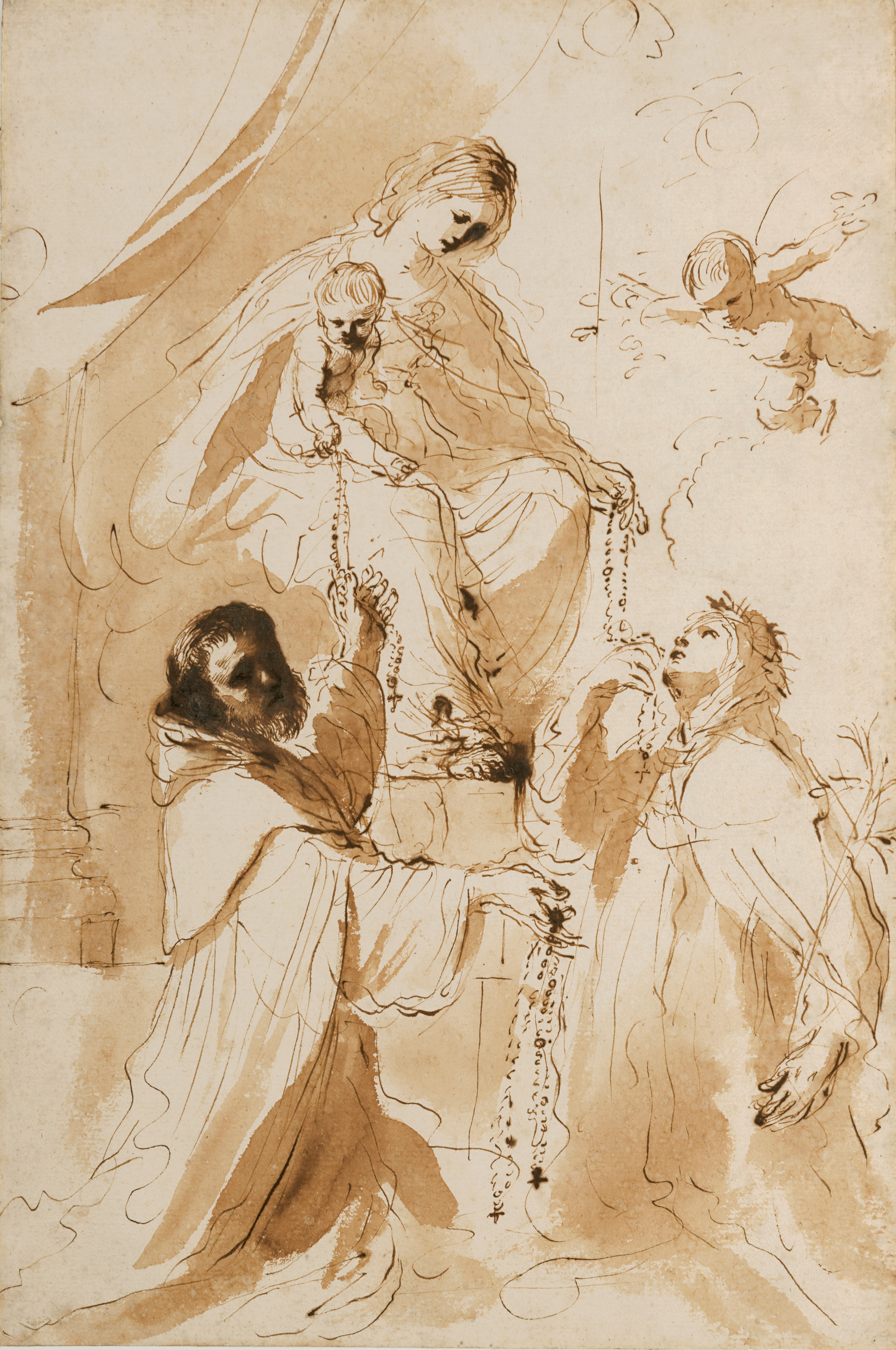 The Virgin of the Rosary with Saints Dominic and Catherine of Siena